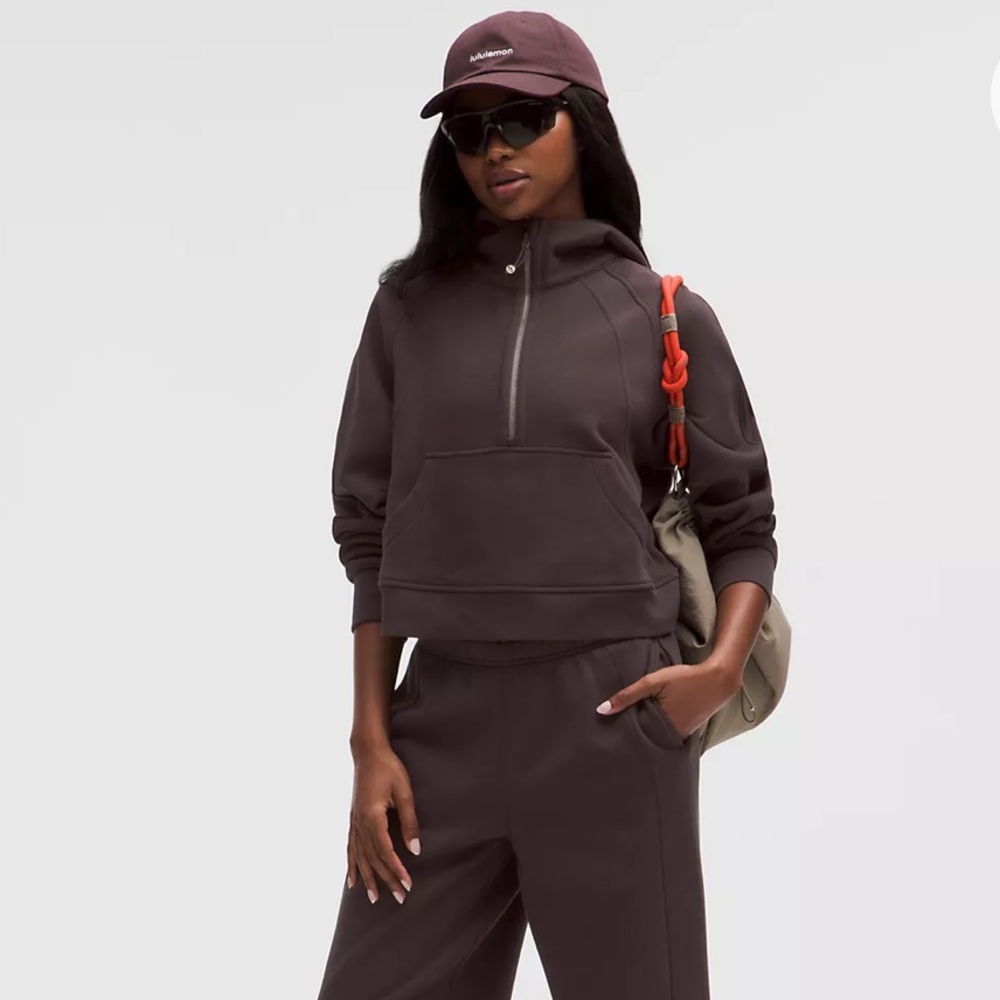 Lululemon Scuba Oversized Half Zip Hoodie in Espresso